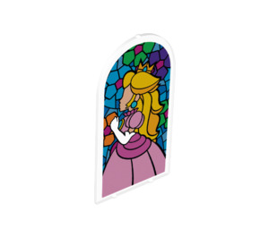 LEGO Glass for Window 1 x 6 x 7 with Curved top with Woman (65066 / 94855)