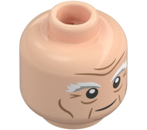 LEGO Gloin med Vit Hår Minifigur Huvud (Infälld solid knopp) (3626 / 101761)