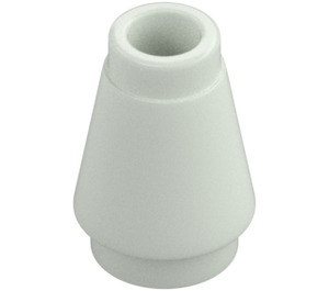 LEGO Glow in the Dark Solid White Cone 1 x 1 with Top Groove (28701 / 59900)