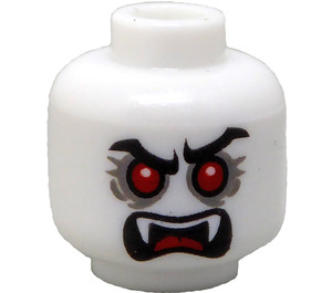 LEGO Glow in the Dark Solid White Lord Vampyre Head (Recessed Solid Stud) (3626 / 10748)