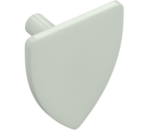 LEGO Glow in the Dark Solid White Triangular Shield (Short) (3846)