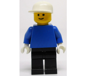 LEGO Goalkeeper met Vlak Blauw Torso en Wit Gloves Minifiguur