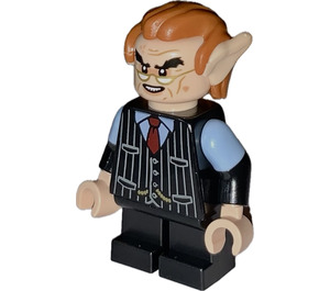 LEGO Goblin с Pinstripe Жилетка и Тъмно оранжево коса Минифигурка