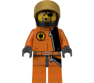 LEGO Gold Zahn mit Helm Minifigur