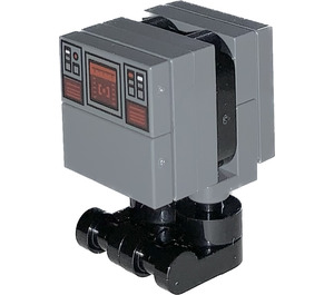 LEGO Gonk Droid (Dark Stone Gray) with Black Feet and Dark Red Controls Minifigure