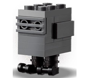 LEGO Gonk Droid (Dark Stone Gray) with Black Feet Minifigure