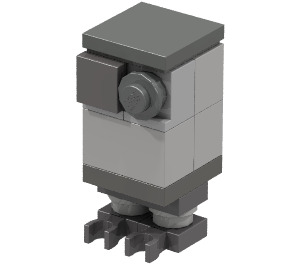 LEGO Gonk Droid (Medium Stone Harmaa) jossa Dark Stone Harmaa Feet Minihahmo