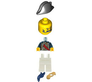 LEGO Governor Tierney met Dark Blauw Pluim minifiguur