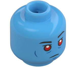 LEGO Grand Admiral Thrawn with Medium Blue Skin Minifigure Head (Recessed Solid Stud) (3274)