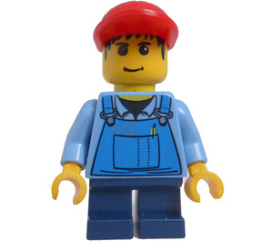 LEGO Grand Carousel Boy med Blå Overalls og Rød Kasket Minifigur