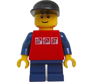 LEGO Grand Carousel Boy mit rot Shirt und Schwarz Deckel Minifigur