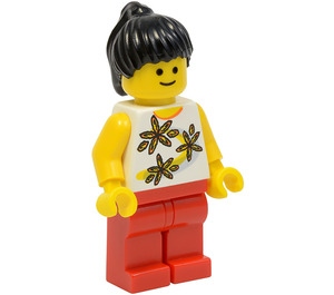 LEGO Grand Carousel Female mit Blume Shirt Minifigur