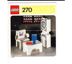 LEGO Grandfather Clock, Chair and Table Set 270-2 Instructions