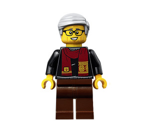 LEGO Grandpa mit Schal Minifigur