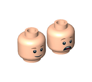 LEGO Gray Minifigure Head (Recessed Solid Stud) (3626 / 21576)