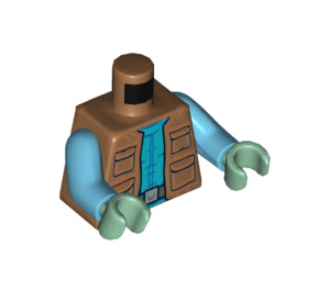 LEGO Greedo s Pískově zelená Skin a Trup Pás Minifigurka Trup (973 / 76382)