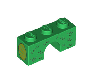 LEGO Grün Bogen 1 x 3 mit Scales und Grün Kreis (4490 / 38926)