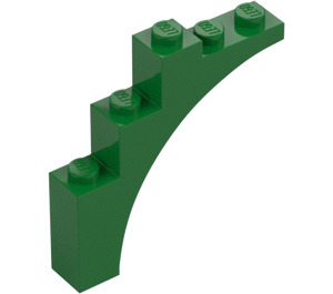 LEGO Grün Bogen 1 x 5 x 4 Normaler Bogen, unverstärkte Unterseite (2339 / 14395)