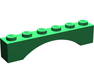 LEGO Green Arch 1 x 6 Continuous Bow (3455)