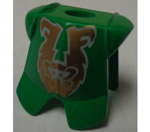 LEGO Groen Pantser Breastplate met Been Protection met Gold Aap (2587 / 53216)