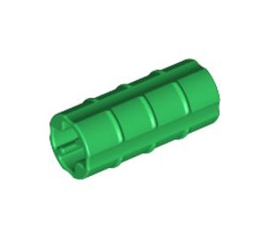 LEGO Green Axle Connector (Ridged with 'x' Hole) (6538)