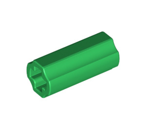 LEGO Green Axle Connector (Smooth with 'x' Hole) (59443)