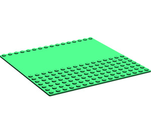 LEGO Groen Grondplaat 16 x 16 met Driveway (30225 / 51595)