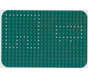 LEGO Green Baseplate 16 x 24 with Rounded Corners with dots from Set 362 (455)