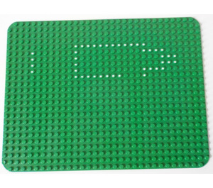 LEGO Zelená Základní deska 24 x 32 s Dots Vzor z Stavebnice 361 se zaoblenými rohy (10)