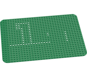 LEGO Green Baseplate 24 x 32 with Set 345 Dots with Rounded Corners (10)