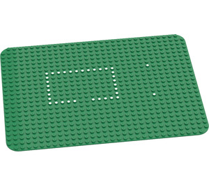 LEGO Groen Grondplaat 24 x 32 met Speelset 346 Dots met afgeronde hoeken (10)