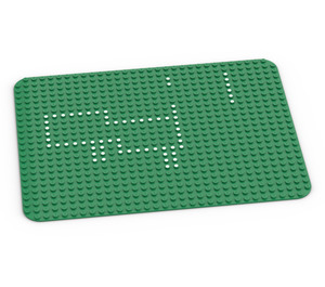 LEGO Green Baseplate 24 x 32 with Set 353 Dots with Rounded Corners (10)