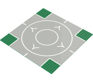 LEGO Grün Grundplatte 32 x 32 (6 Stud) mit Runway und Breit "V" (53103)