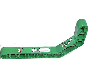 LEGO Vert Faisceau 3 x 3.8 x 7 Courbé 45 Double avec Instruments Autocollant (32009)