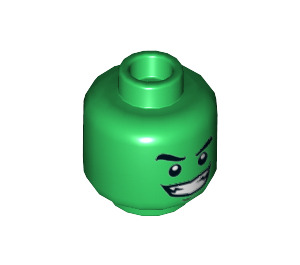 LEGO Grün Beast Boy Minifigure Kopf (Einbau-Vollbolzen) (3626 / 21950)