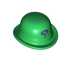 LEGO Green Bowler Hat with Question Mark (15902 / 95674)