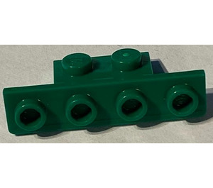 LEGO Grün Halterung 1 x 2 - 1 x 4 mit abgerundeten Ecken und quadratischen Ecken (28802)