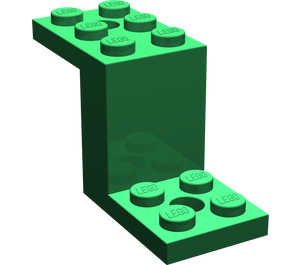 LEGO Green Bracket 2 x 5 x 2.3 without Inside Stud Holder (6087)