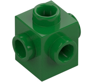 LEGO Green Brick 1 x 1 with Studs on Four Sides (4733)