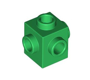 LEGO Grün Backstein 1 x 1 mit Bolzen auf Vier Sides (4733)