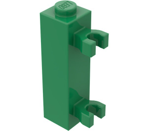 LEGO Green Brick 1 x 1 x 3 with Vertical Clips (Solid Stud) (60583)