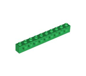 LEGO Grün Backstein 1 x 10 mit Löcher (2730)