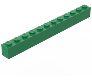 LEGO Verde Ladrillo 1 x 12 (6112)