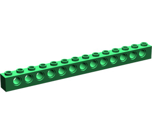 LEGO Grün Backstein 1 x 14 mit Löcher (32018)