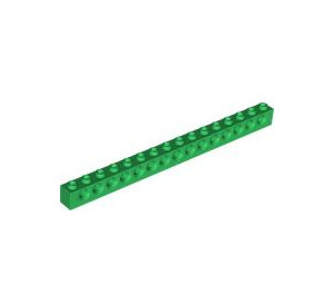 LEGO Vert Brique 1 x 16 avec des trous (3703)