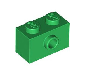 LEGO Green Brick 1 x 2 with 1 Stud on Side (86876)