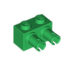 LEGO Green Brick 1 x 2 with 2 Pins (30526 / 53540)