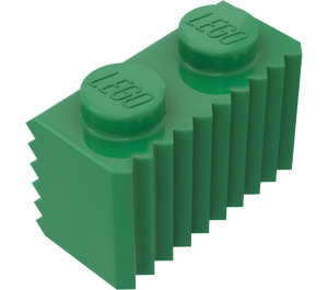 LEGO Grün Backstein 1 x 2 mit Gitter (2877)