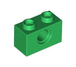LEGO Grün Backstein 1 x 2 mit Loch (3700)