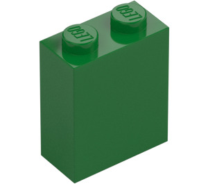 LEGO Vihreä Palikka 1 x 2 x 2 sisäisellä nupinpidikkeellä (3245)